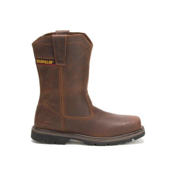 Pull-Ons Boots Barbati Caterpillar Wellston Pull On Steel Maro Inchis | RO-520837BQF